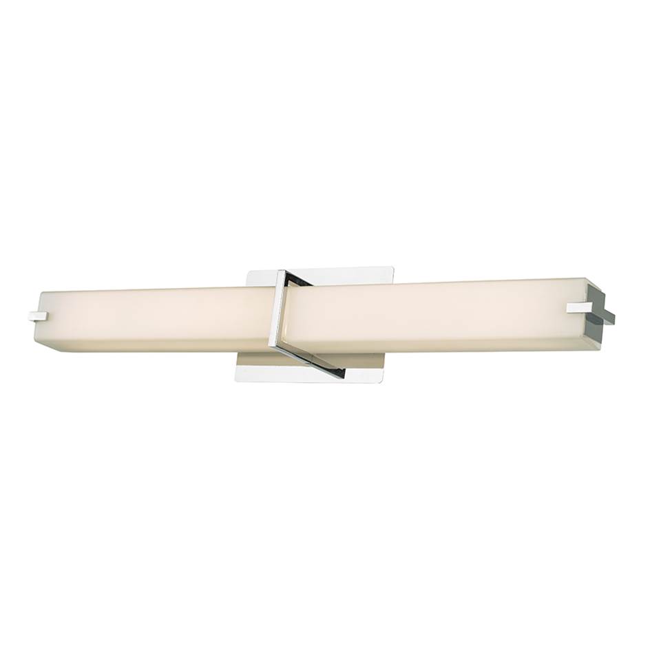 Abra Lighting 26'' Vertical or Horizontal Mount Square Glass Vanity-Wall Fixture with High Output Dimmable LED
