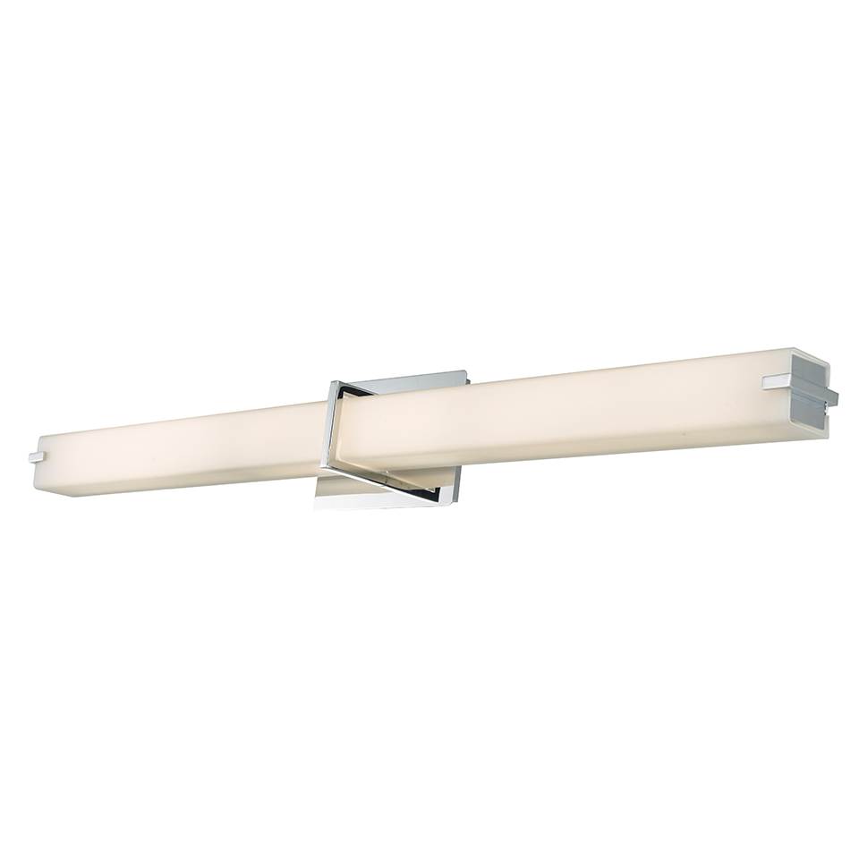 Abra Lighting 38'' Vertical or Horizontal Mount Square Glass Vanity-Wall Fixture with High Output Dimmable LED