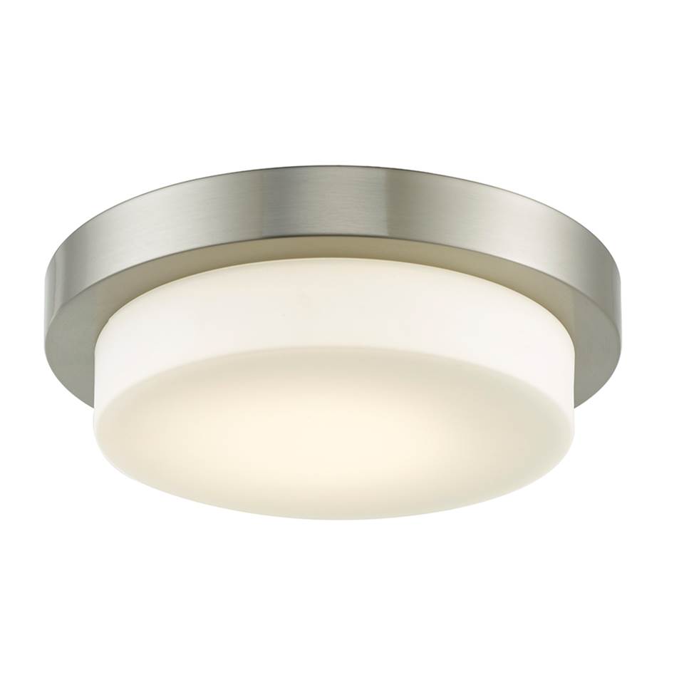 Abra Lighting 11'' Stepped Opal Glass Flushmount with High Output Dimmable LED