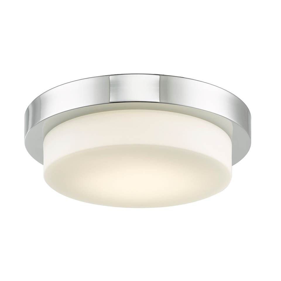 Abra Lighting 11'' Stepped Opal Glass Flushmount with High Output Dimmable LED