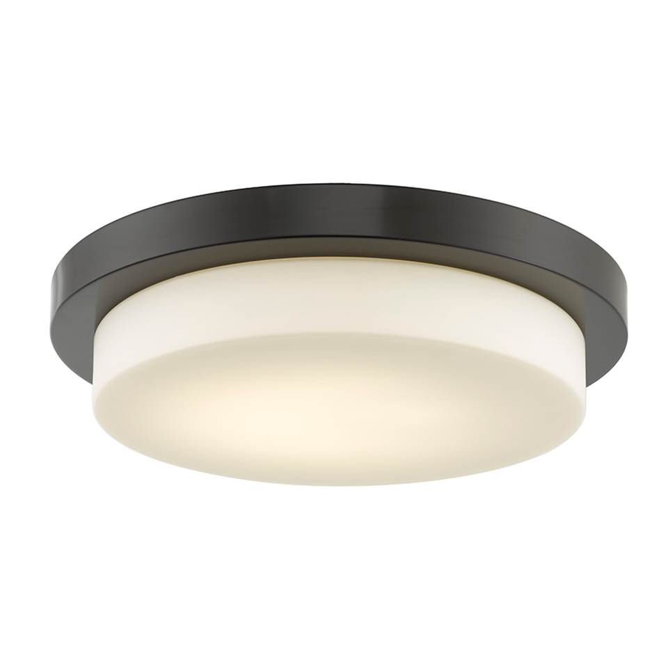 Abra Lighting 16'' Stepped Opal Glass Flushmount with High Output Dimmable LED