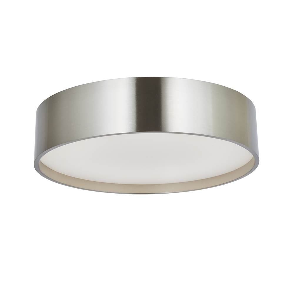 Abra Lighting 10'' 3CCK Metal Cylinder and Frosted Glass Flushmount