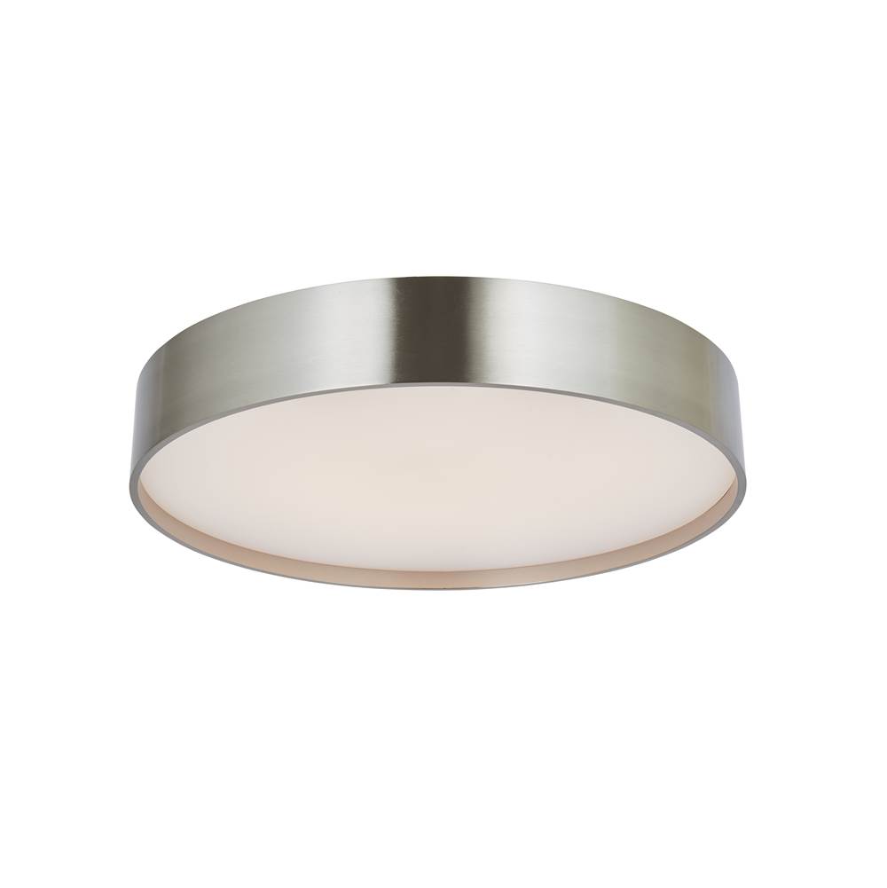 Abra Lighting 14'' 3CCK Metal Cylinder and Frosted Glass Flushmount
