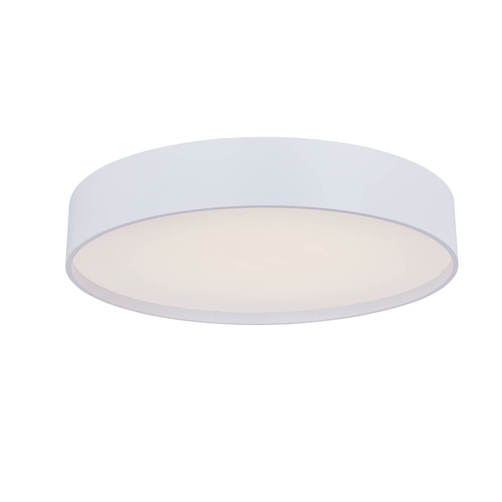 Abra Lighting 14'' 3CCK Metal Cylinder and Frosted Glass Flushmount