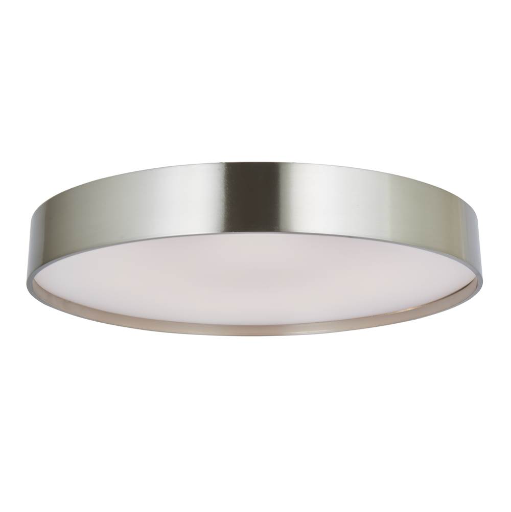 Abra Lighting 17'' 3CCK Metal Cylinder and Frosted Glass Flushmount
