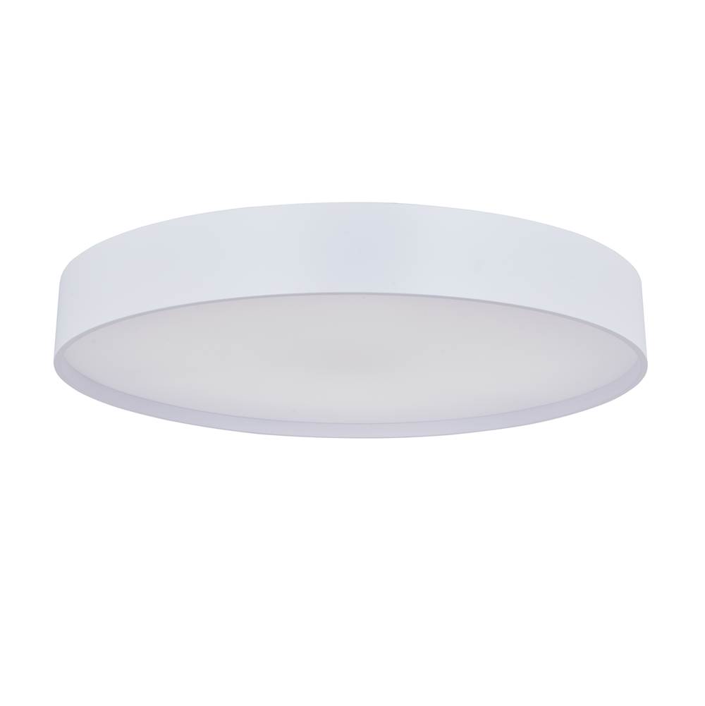 Abra Lighting 17'' 3CCK Metal Cylinder and Frosted Glass Flushmount