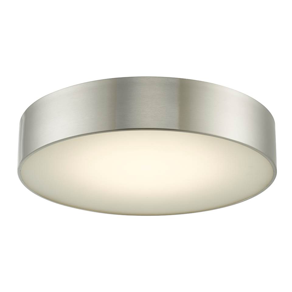 Abra Lighting 16'' Metal Cylinder and Frosted Glass Flushmount with High Output Dimmable LED