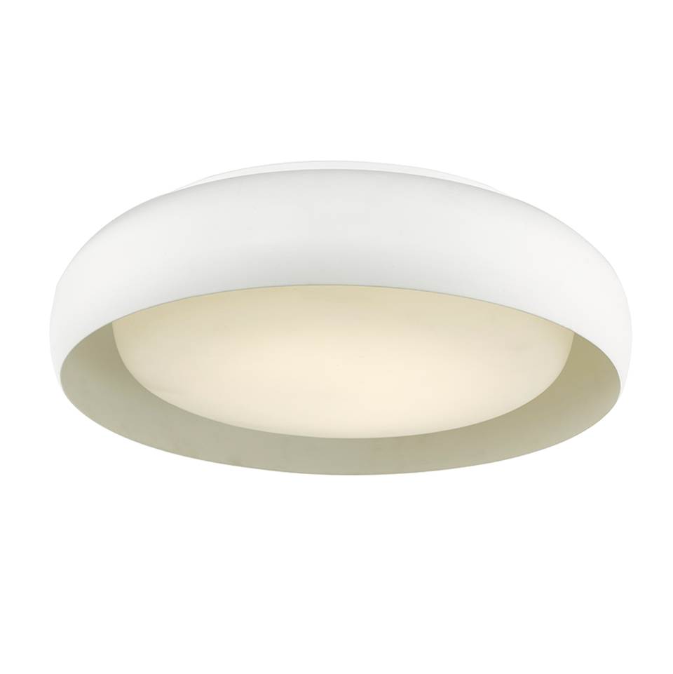 Abra Lighting 15'' Curved Metal Frame with Opal Glass Diffuser