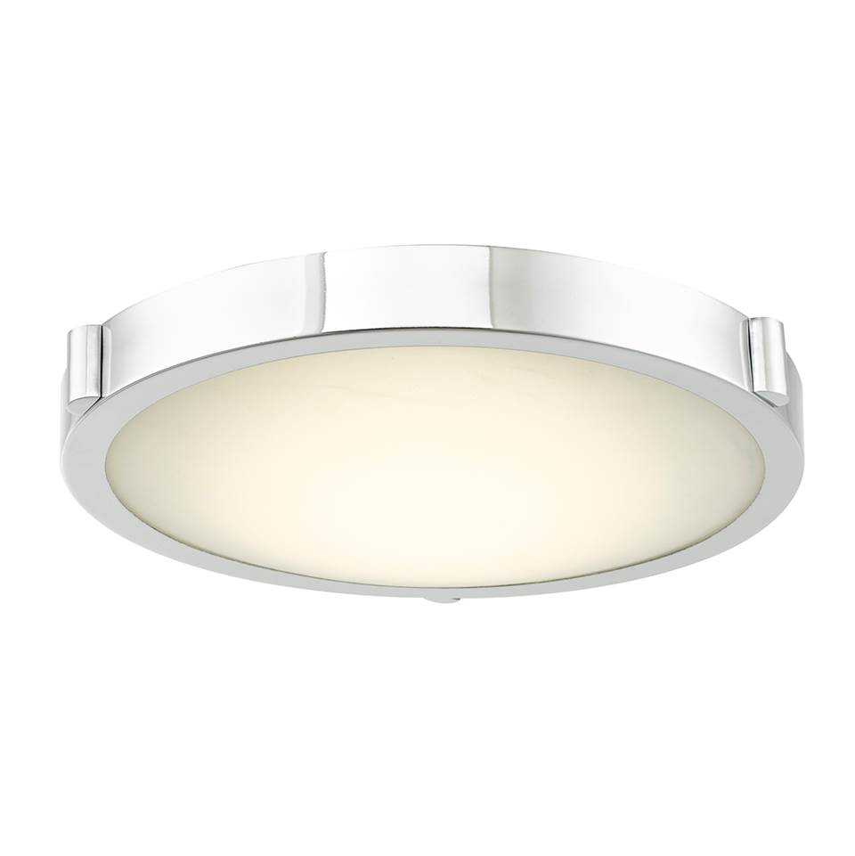 Abra Lighting 13'' Low Profile Frosted Glass Flushmount with High Output Dimmable LED