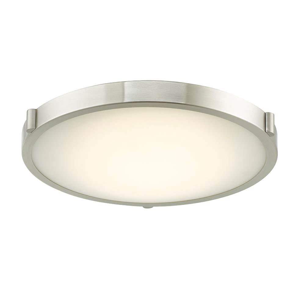Abra Lighting 17'' Low Profile Frosted Glass Flushmount with High Output Dimmable LED