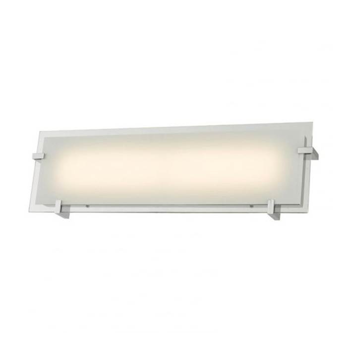 Abra Lighting 20'' Frosted Flat Panel Glass Vanity-Wall Fixture with High Output Dimmable LED