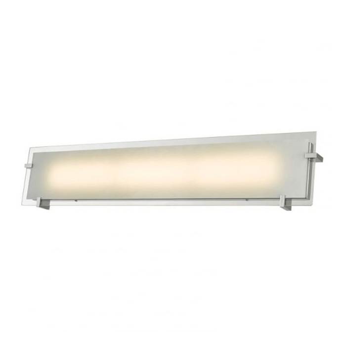 Abra Lighting 30'' Frosted Flat Panel Glass Vanity-Wall Fixture with High Output Dimmable LED