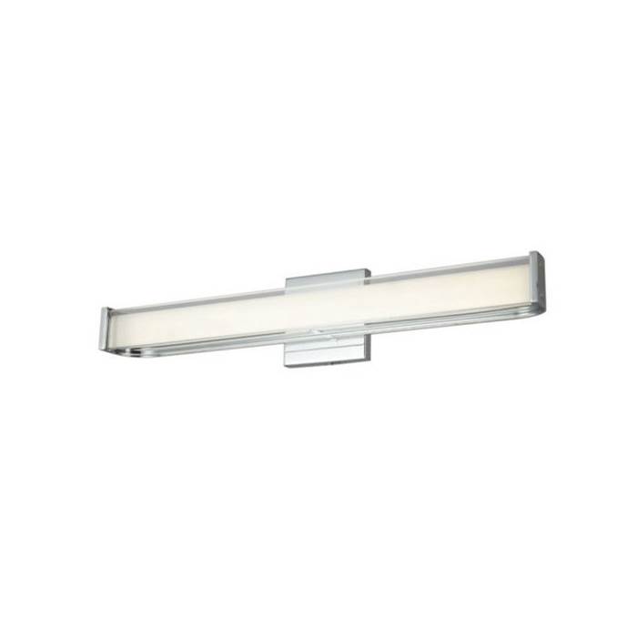 Abra Lighting (m) Curved Metal Vanity with Frosted Glass Diffuser
