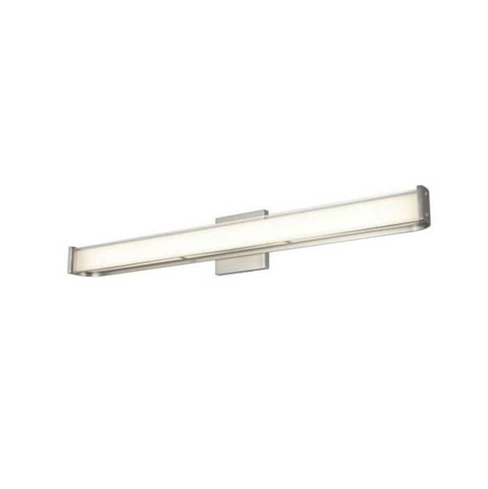 Abra Lighting (l) Curved Metal Vanity with Frosted Glass Diffuser