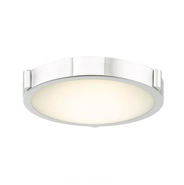 Abra Lighting 11'' Low Profile Frosted Glass Flushmount with High Output Dimmable LED