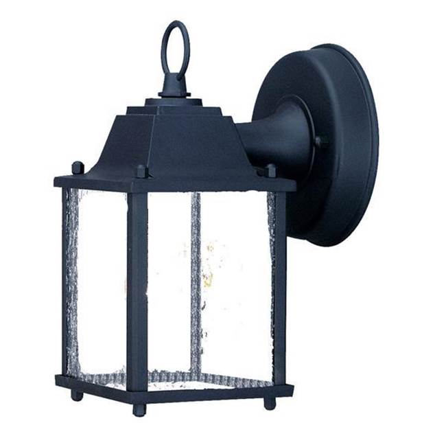 Acclaim Lighting Builder''s Choice 1-Light Matte Black Wall Light With Seeded Glass