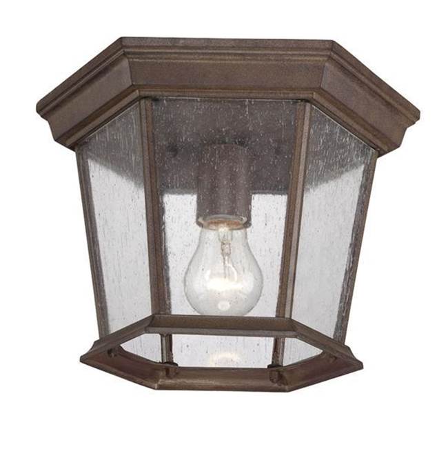 Acclaim Lighting Dover 1-Light Burled Walnut Ceiling Light With Seeded Glass