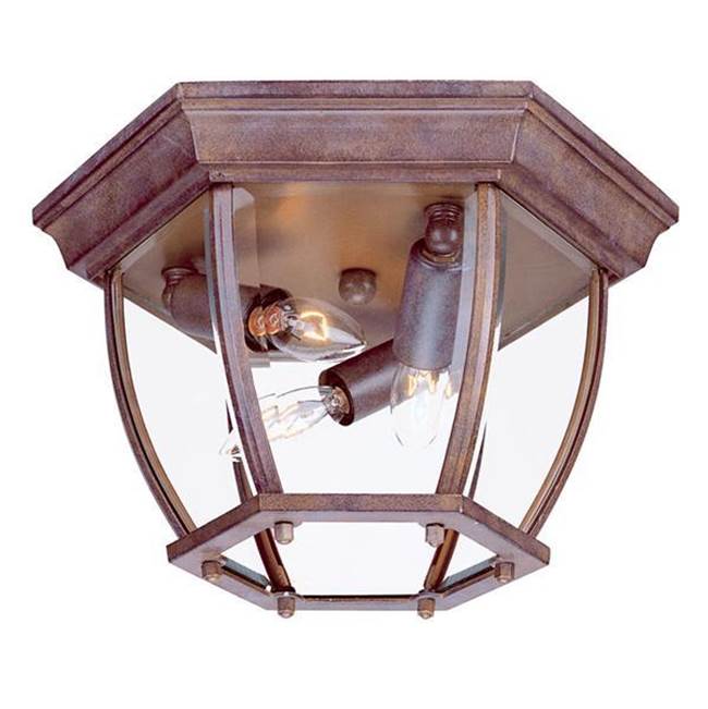 Acclaim Lighting 3-Light Burled Walnut Flushmount Ceiling Light