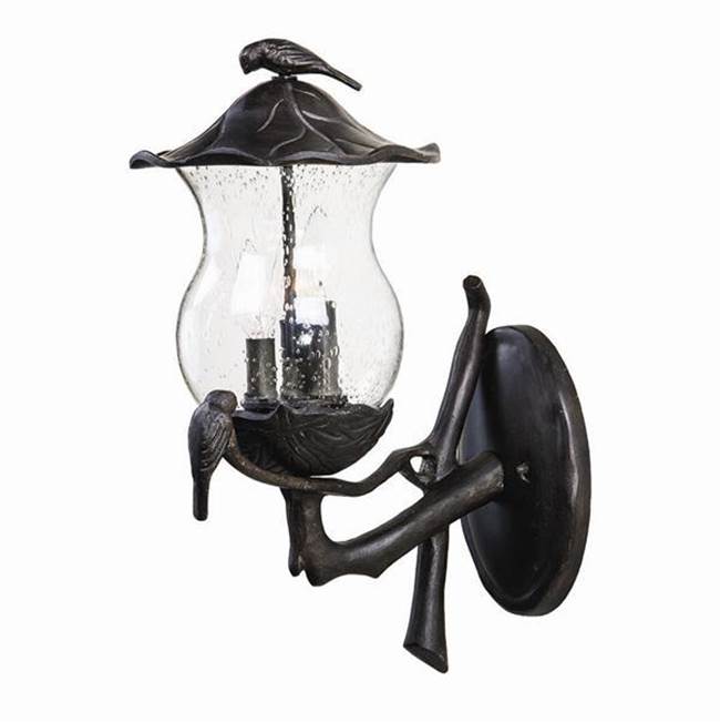 Acclaim Lighting Avian 3-Light Black Coral Wall Light With Seeded Glass