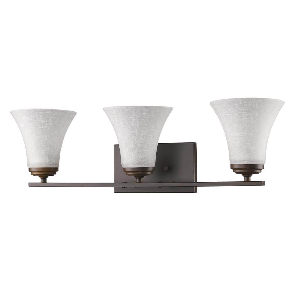 Acclaim Lighting Union 3-Light Oil-Rubbed Bronze Vanity Light With Frosted Glass Shades