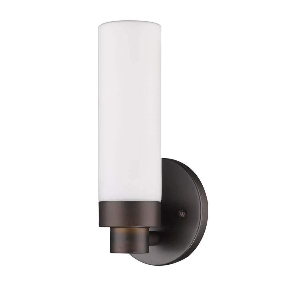 Acclaim Lighting Valmont 1-Light Oil-Rubbed Bronze Sconce With Etched Glass
