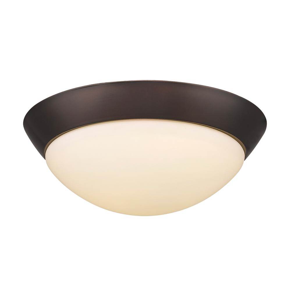 Acclaim Lighting 14-Watt Oil-Rubbed Bronze Integrated Led Flush Mount With Frosted Glass