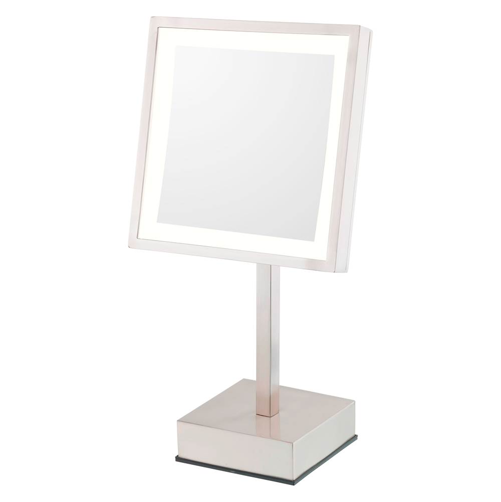 Aptations Single-Sided Led Square Freestanding Mirror - Rechargeable