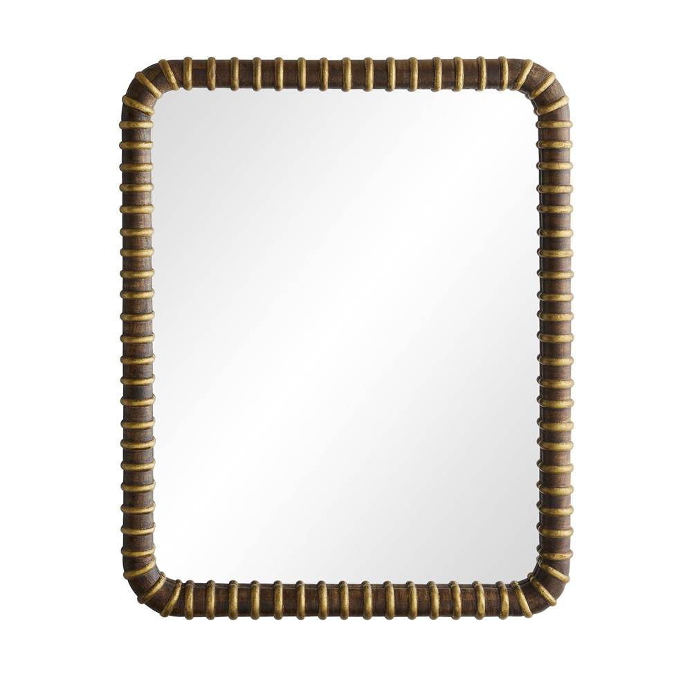 Arteriors Home Walnut/Brass Clad/Plain Mirror