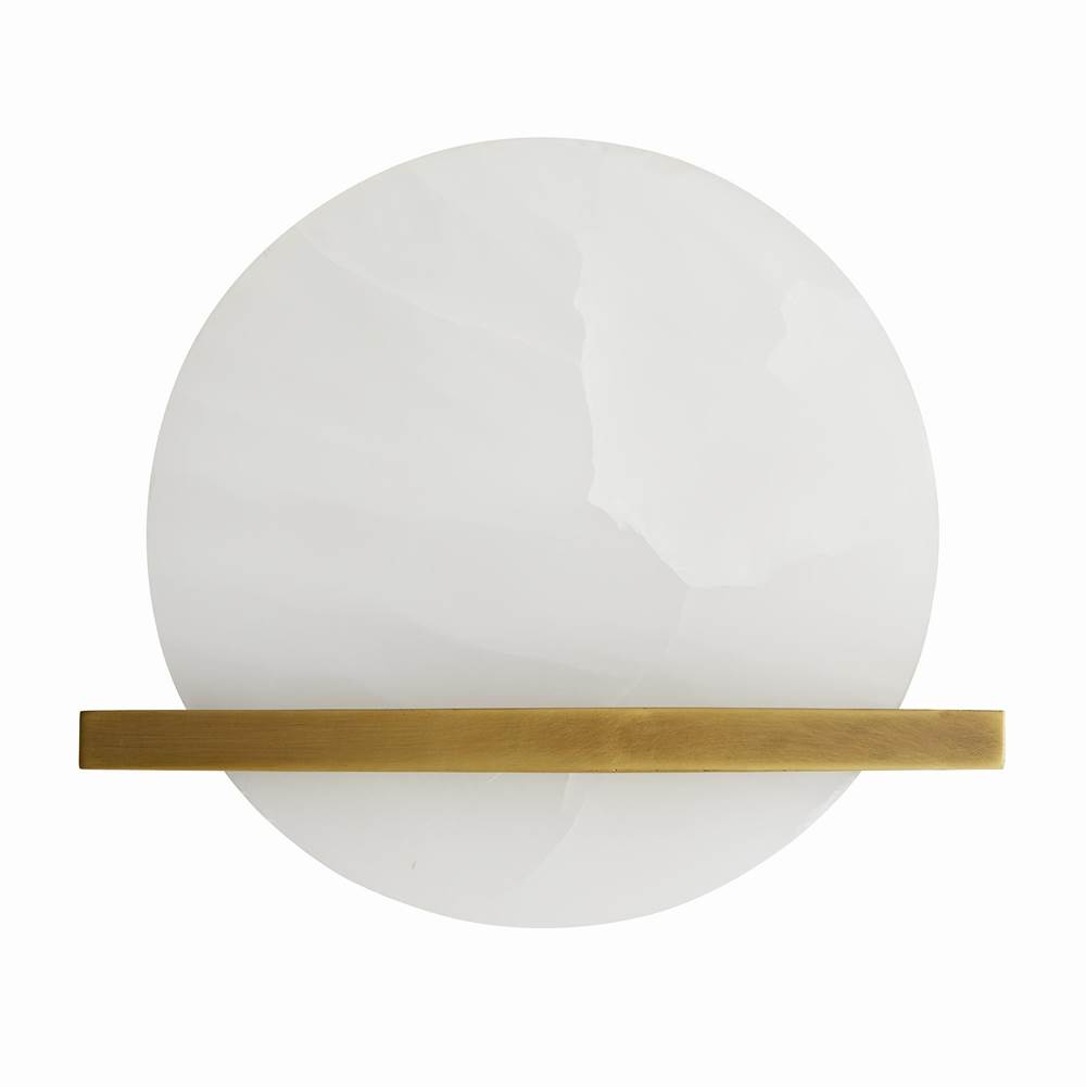 Arteriors Home 1 Light/White Onyx/Antique Brass