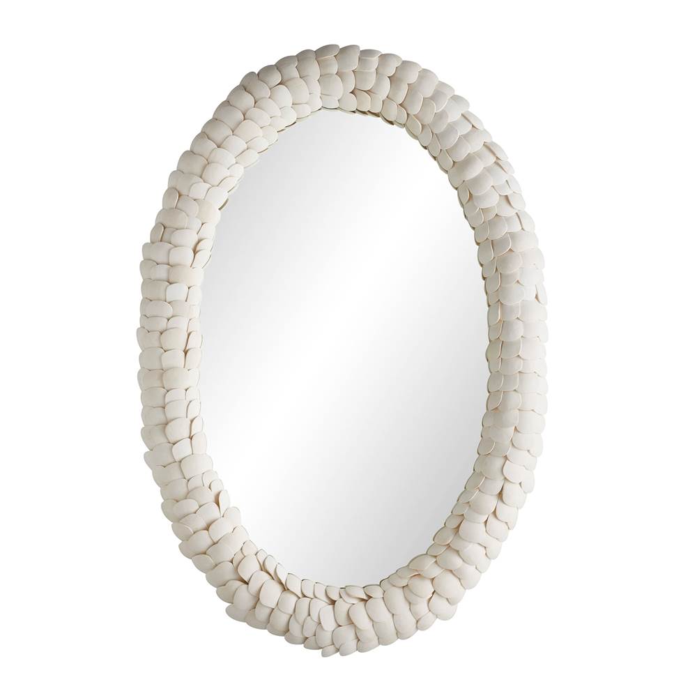 Arteriors Home White Coconut Shell/Plain Mirror