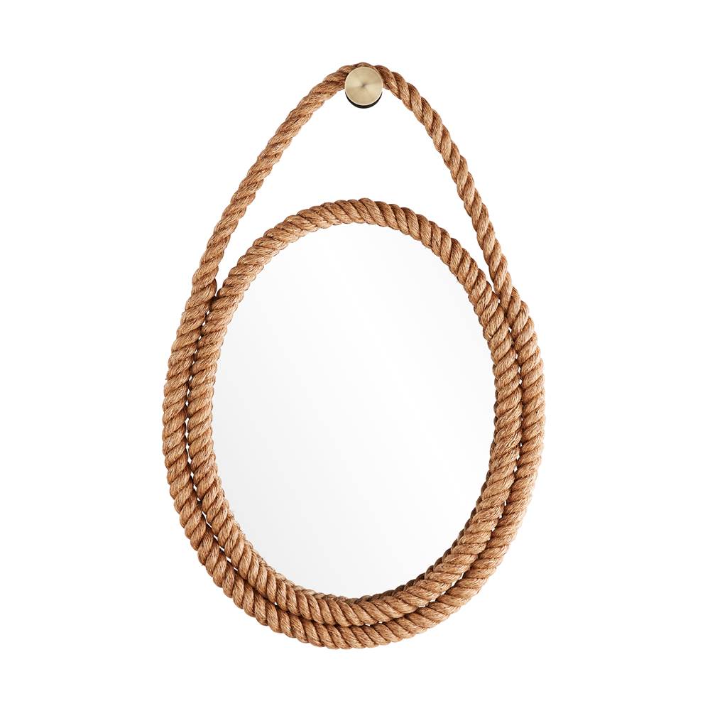 Arteriors Home Natural Rope/Brushed Brass/Plain Mirror