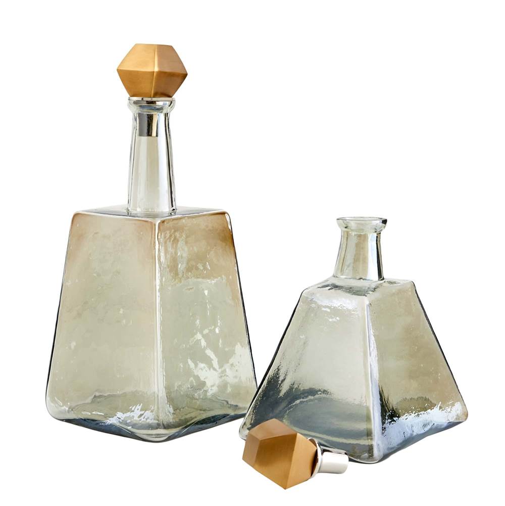 Arteriors Home Smoke Glass/Antique Brass