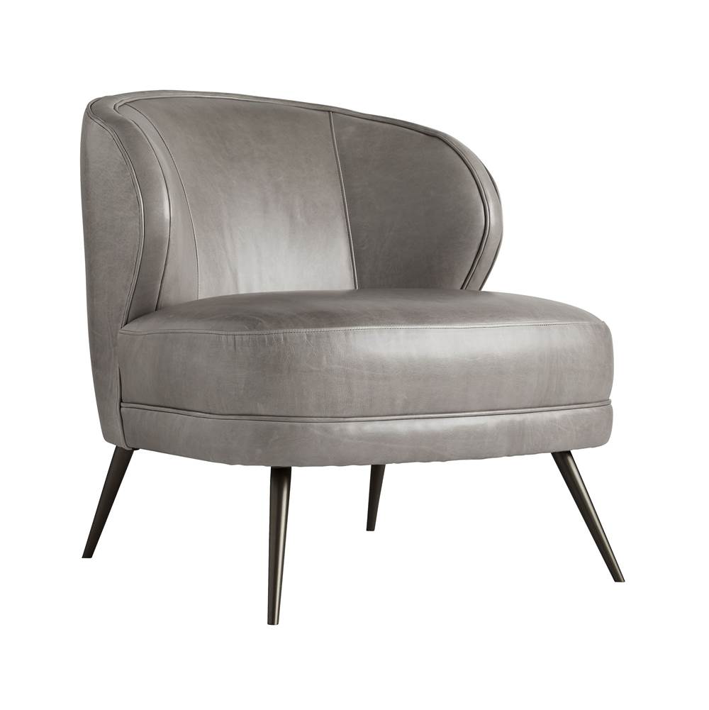 Arteriors Home Mineral Grey Leather/Bronze