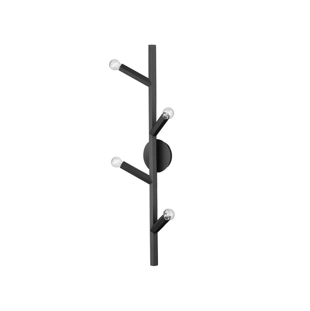 Avenue Lighting The Oaks Collection Black 4 Light Wall Sconce