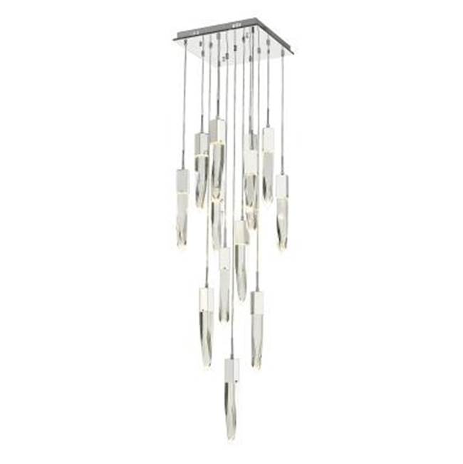 Avenue Lighting The Original Aspen Collection Chrome 13 Light Pendant Fixture With Clear Crystal