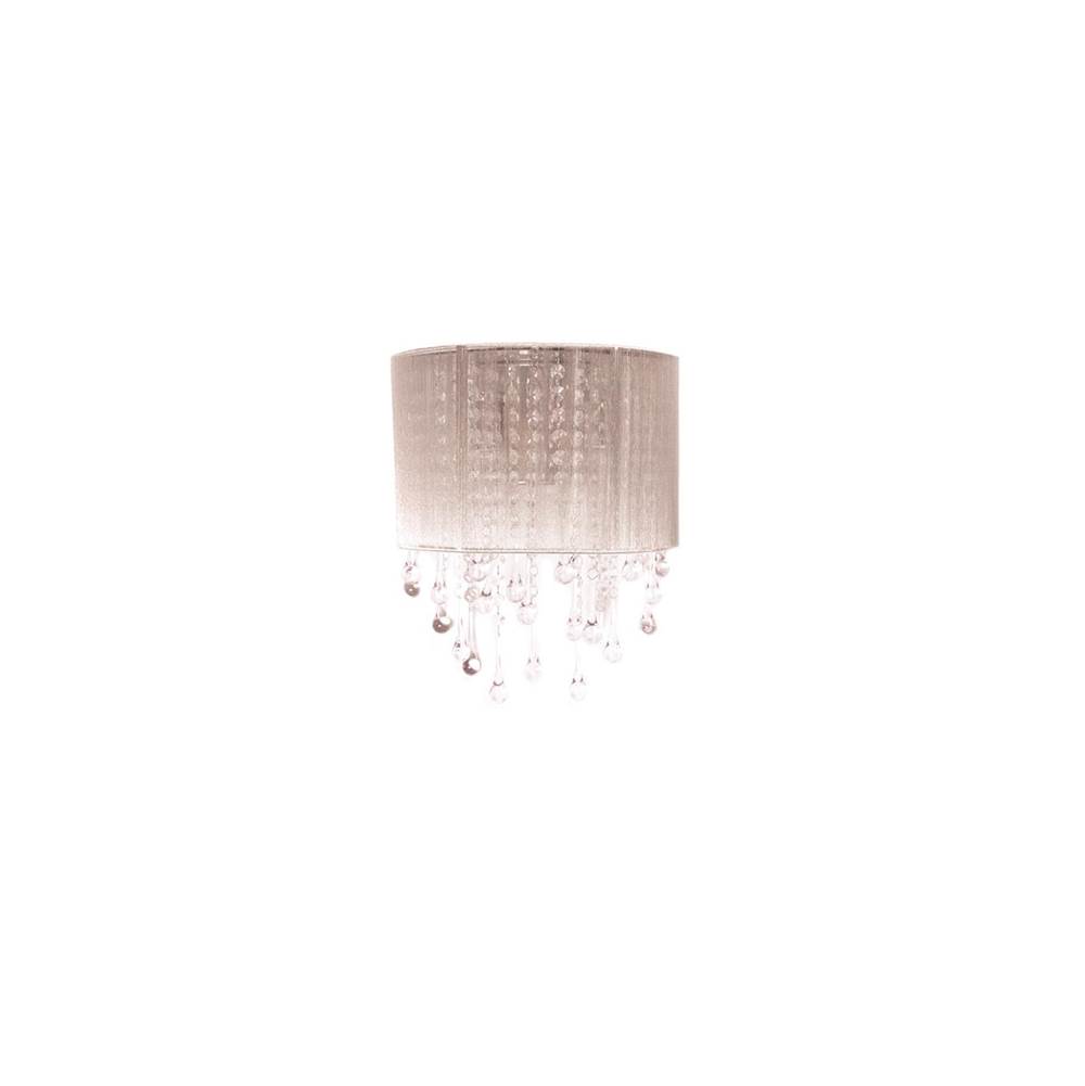 Avenue Lighting Beverly Drive Collection Taupe Silk String And Crystal Wal Sconce