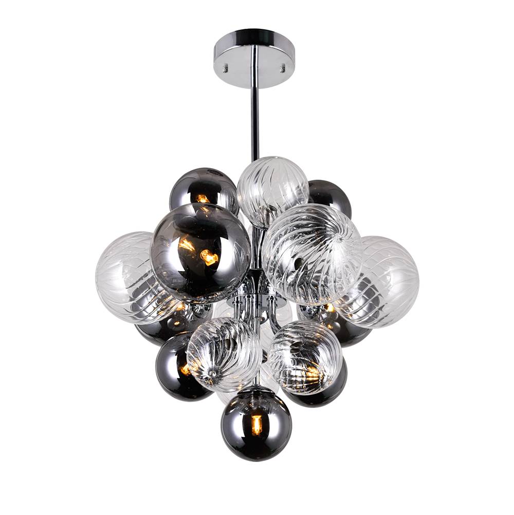 CWI Lighting Pallocino 8 Light Chandelier With Chrome Finish