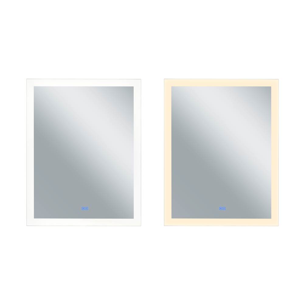 CWI Lighting Abigail Rectangle Matte White LED 30 in. Mirror From our Abigail Collection