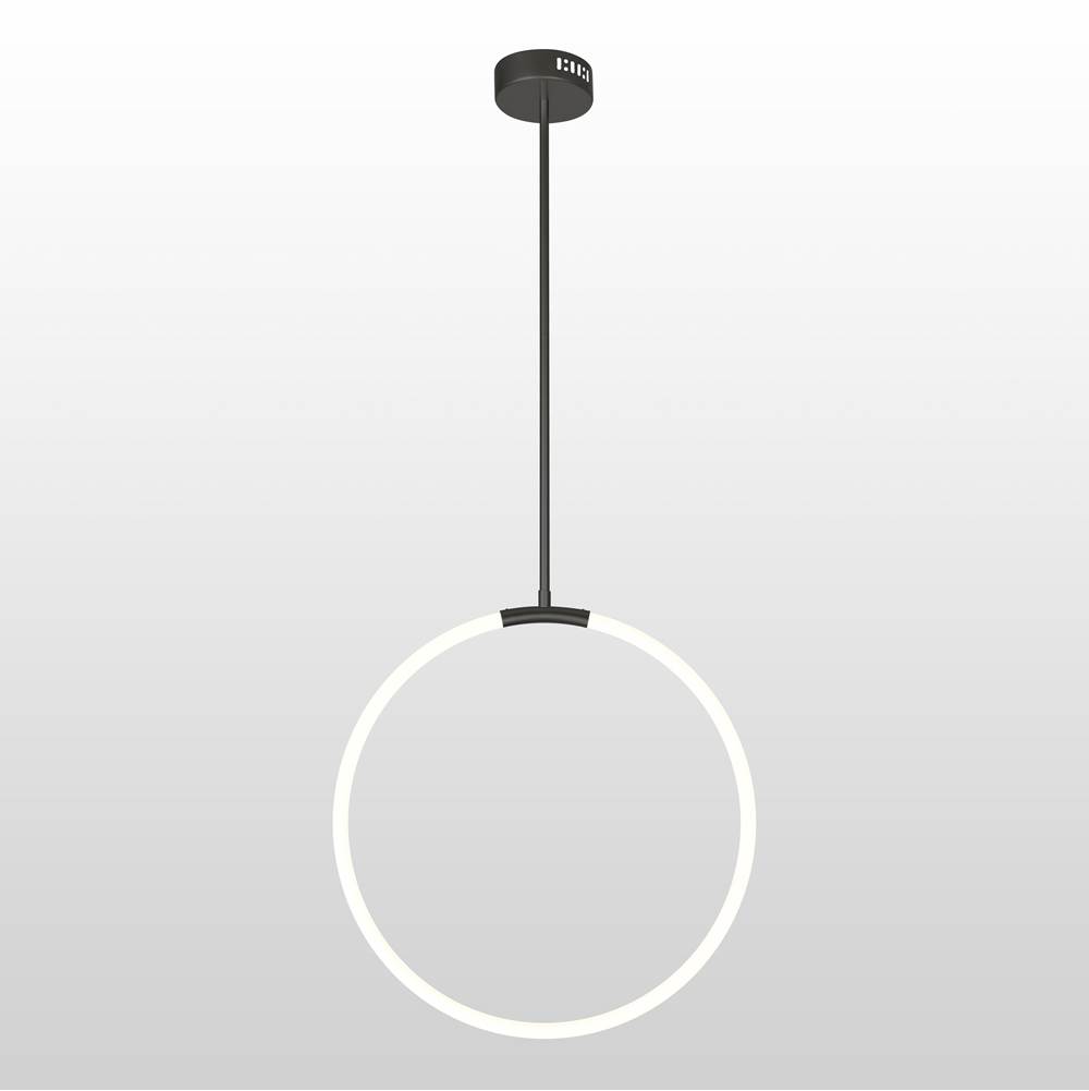 CWI Lighting Hoops 1 Light LED Chandelier With Black Finish