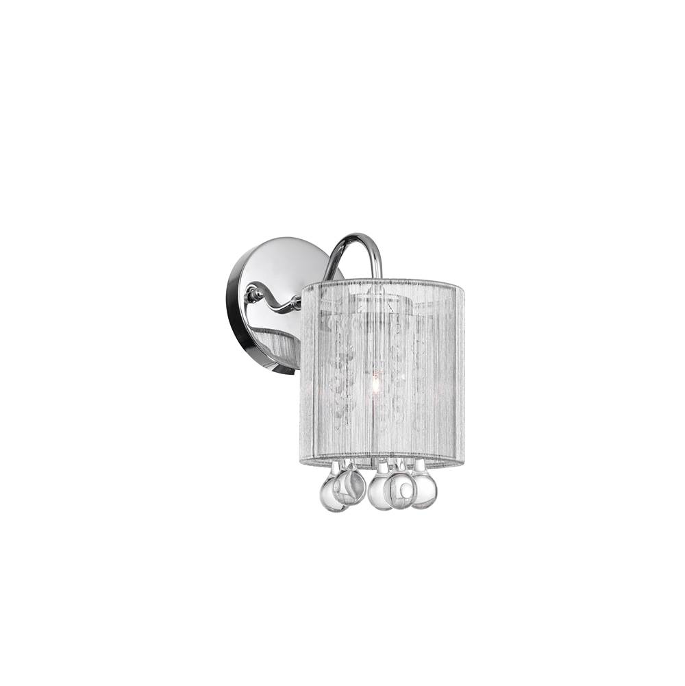 CWI Lighting Water Drop 1 Light Bathroom Sconce With Chrome Finish