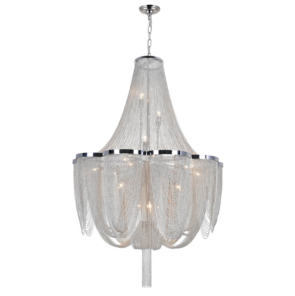 CWI Lighting Taylor 10 Light Down Chandelier With Chrome Finish