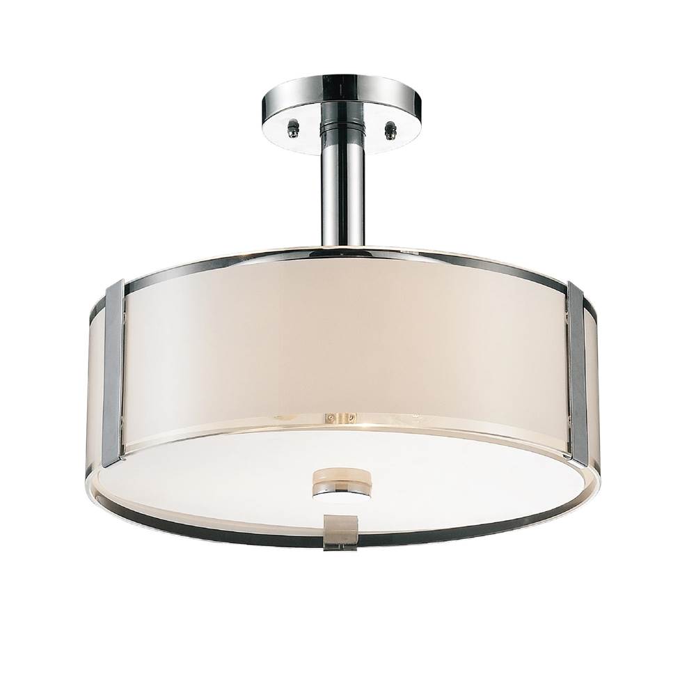 CWI Lighting Lucie 4 Light Drum Shade Chandelier With Chrome Finish