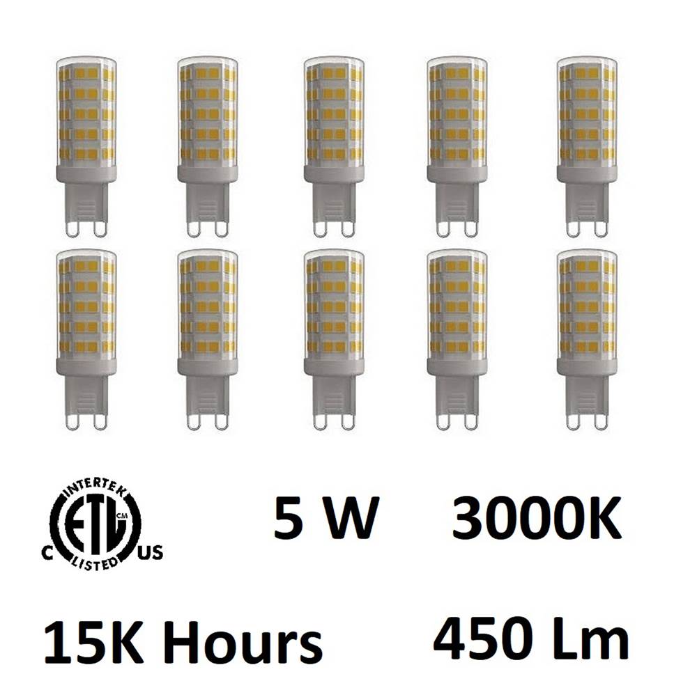 CWI Lighting Bulbs 5 Watt G9 LED Bulb 3000K (Set of 10)