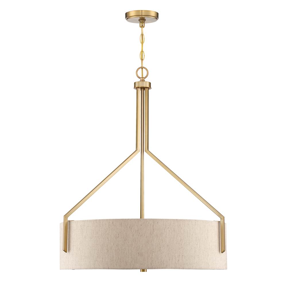 Designers Fountain Elara Collection - 4 Light - Down Pendant - 26''W - 31''H - Brushed Gold Finish