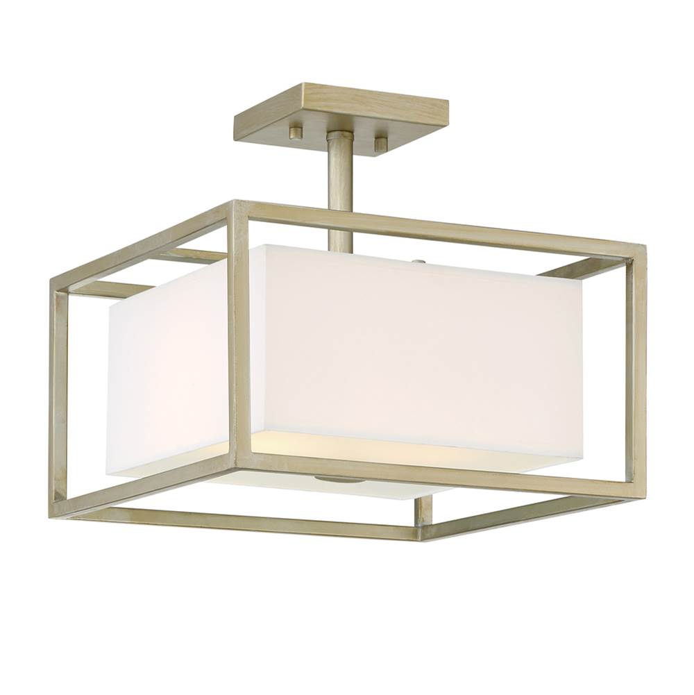 Designers Fountain Chloie Collection - 2 Light - Semi-Flush - 13''W - 12.25''H - Sterling Gold Finish