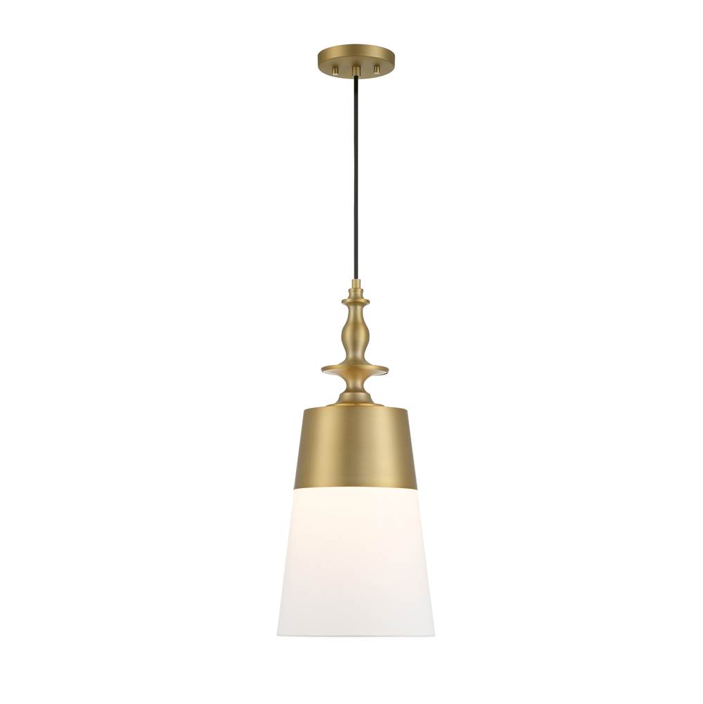 Designers Fountain Ava 10 in. 1-Light Brushed Gold Transitional Pendant Light