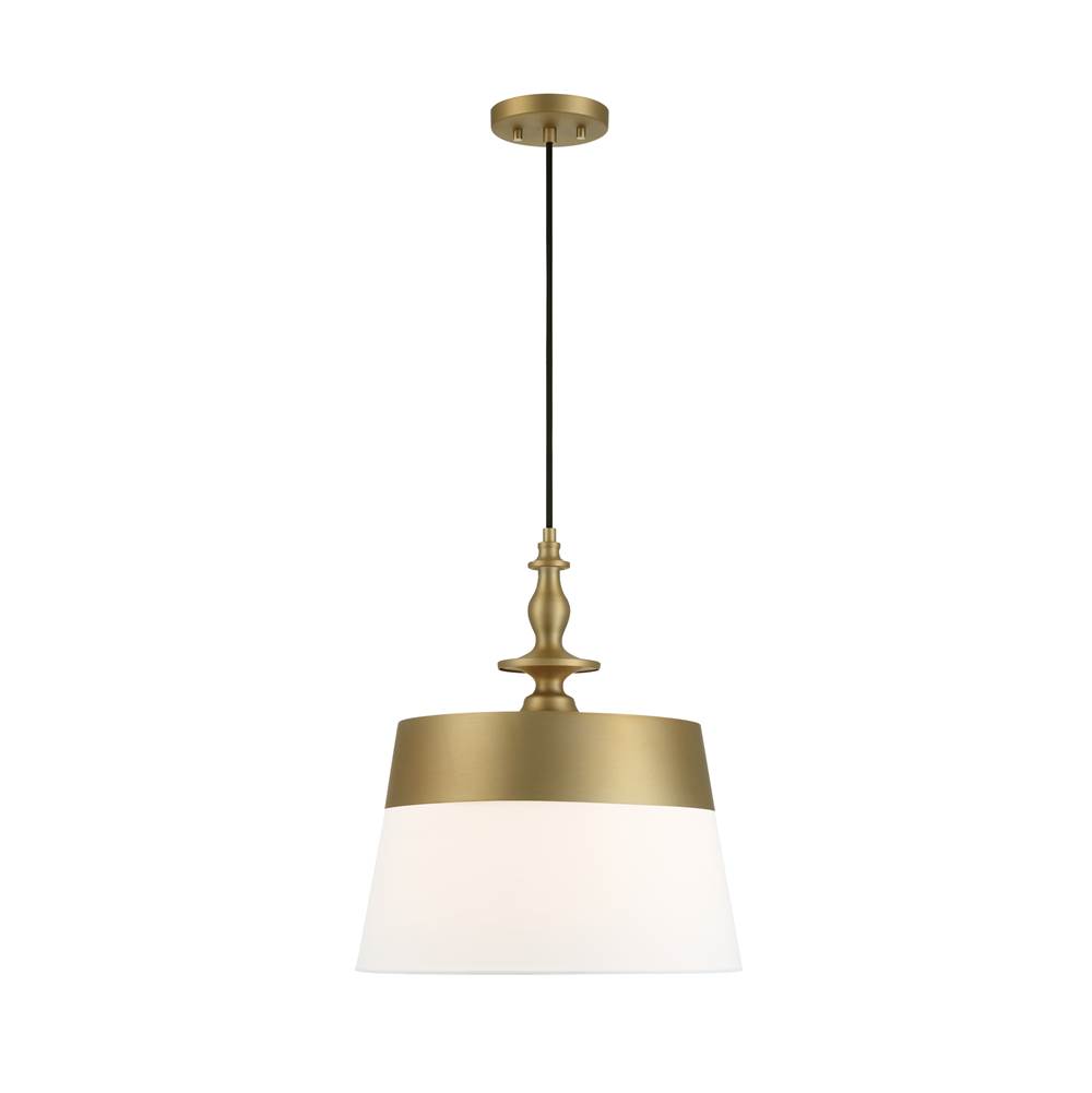Designers Fountain Ava 15.75 in. 1-Light Brushed Gold Transitional Pendant Light