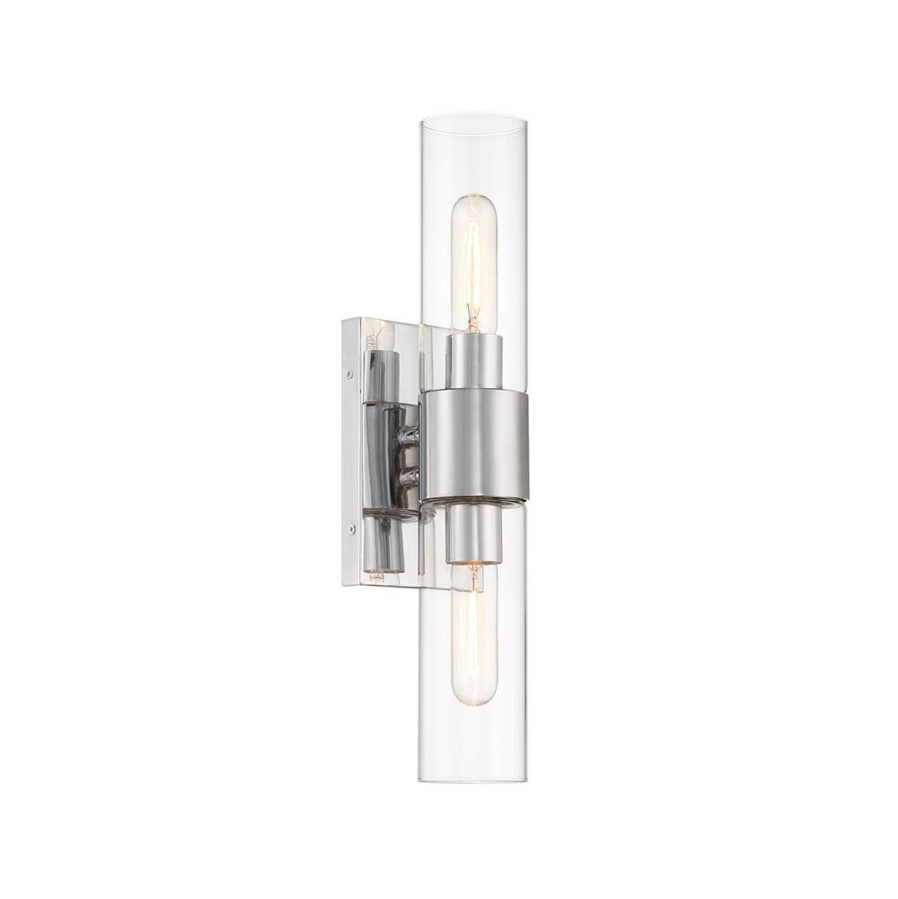 Designers Fountain Anton 17.5 in. 2-Light Chrome Transitional Wall Sconce Light