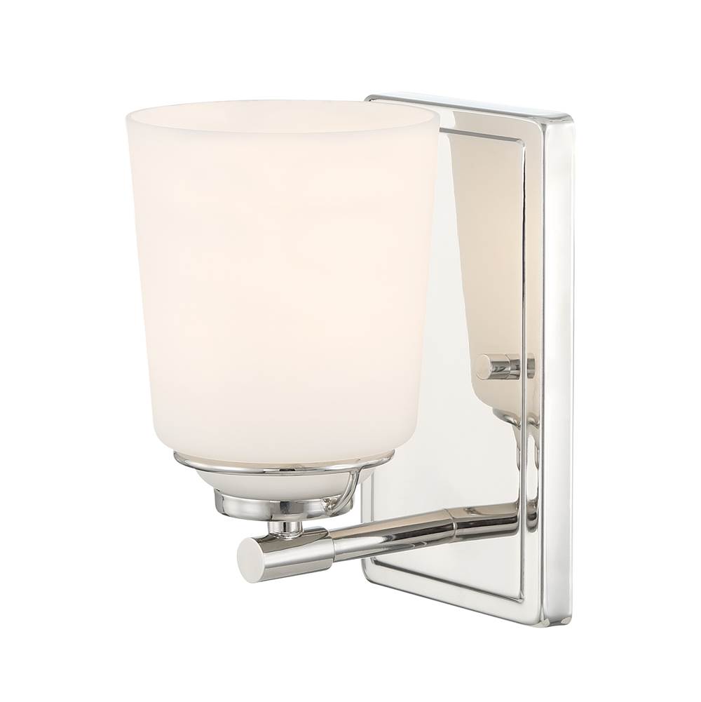 Designers Fountain Stella 8 in. 1-Light Polished Nickel Modern Wall Sconce Light