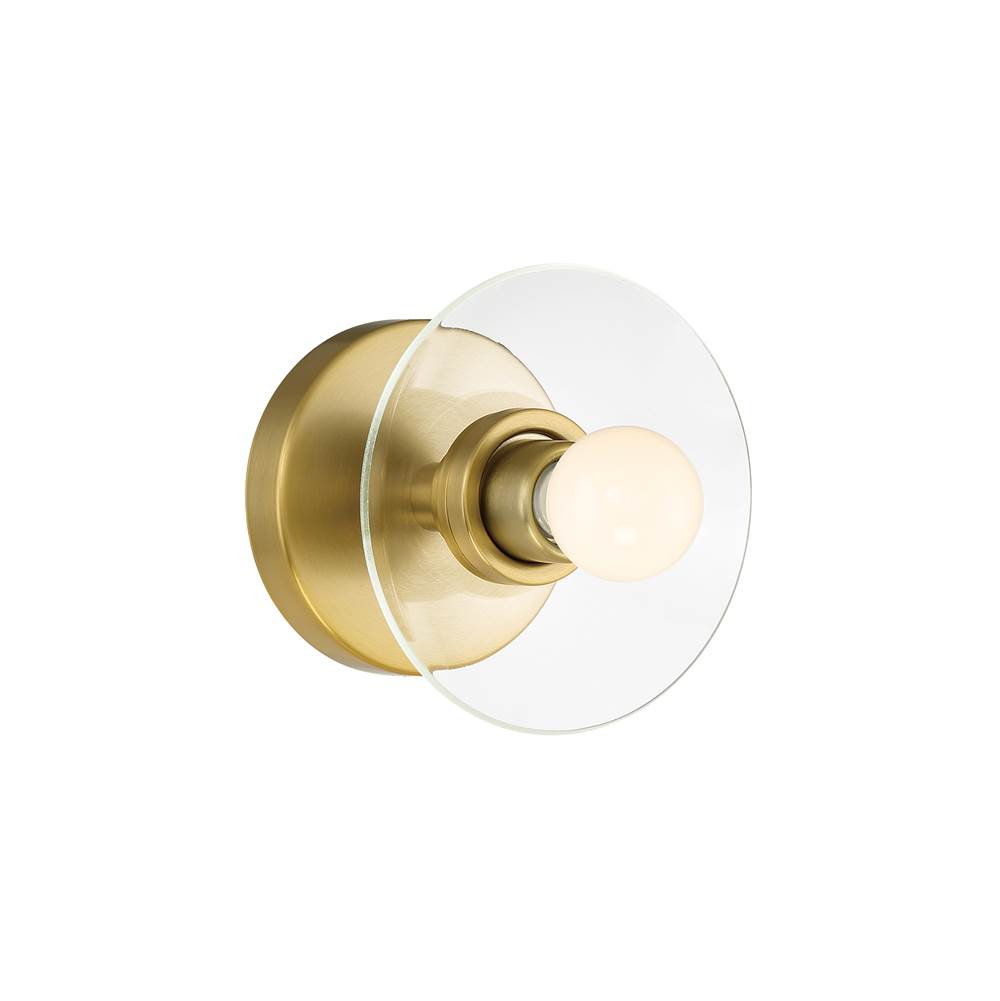 Designers Fountain Litto 6 in. 1-Light Brushed Gold Modern Wall Sconce Light